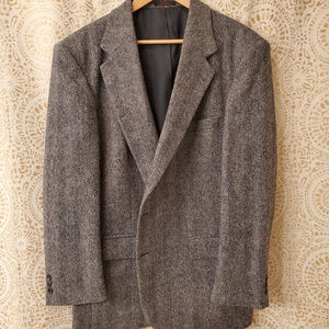 Barrington Wool Sport Coat –46R– Gray Herringbone